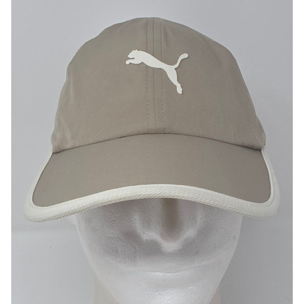 Puma Performance Running Strapback Hat Tan Training Cap NWT